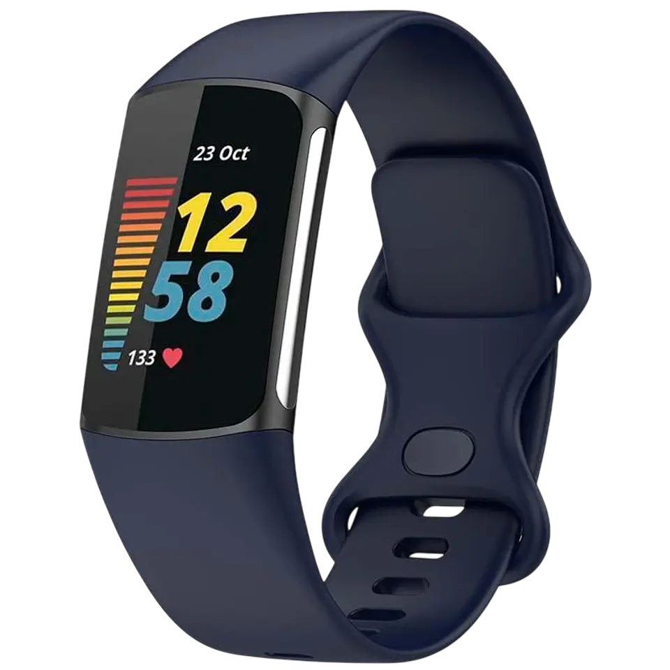 Correa de silicona Fitbit Charge 5 / Charge 6 Azul Oscuro 1