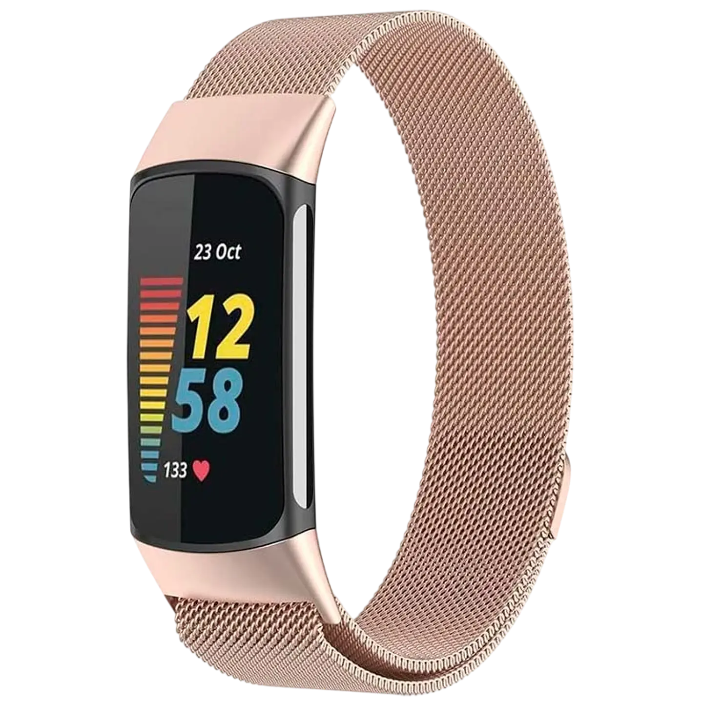 Correa Milanesa Magnética Fitbit Charge 5 / Charge 6 Champán 1