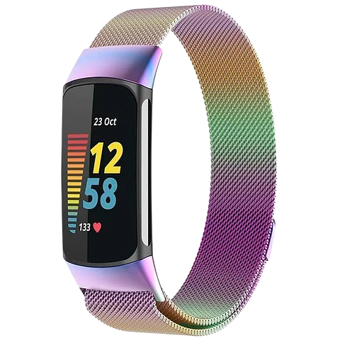 Correa Milanesa Magnética Fitbit Charge 5 / Charge 6 Multicolor