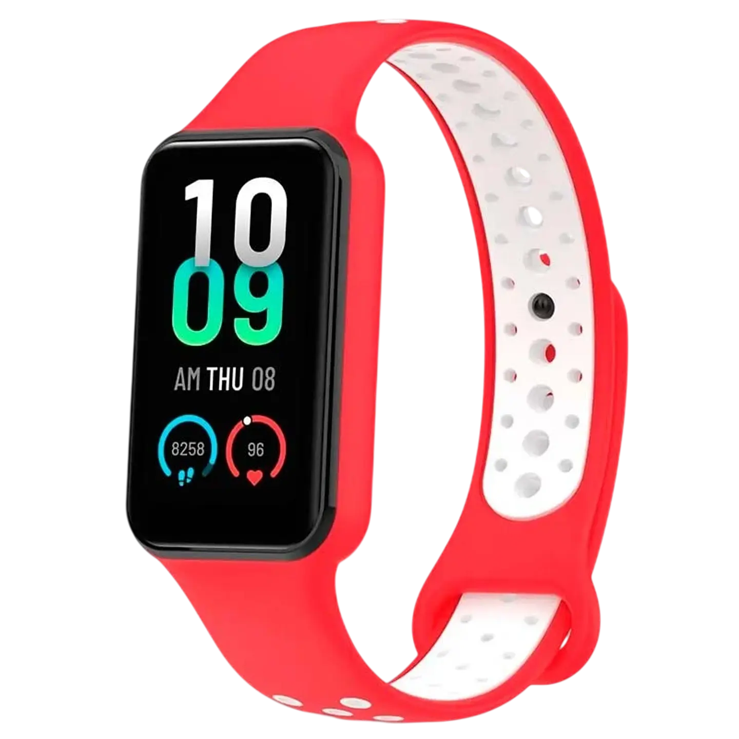 Correa Xiaomi Mi Smart Band 8 Active / Redmi Smart Band 2 Dual Color Rojo+Blanco 1