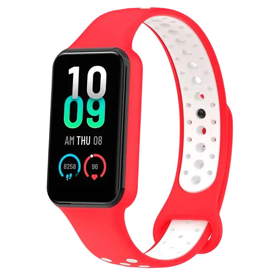 Correa Xiaomi Mi Smart Band 8 Active / Redmi Smart Band 2 Dual Color Rojo+Blanco 1