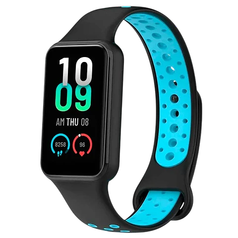 Correa Xiaomi Mi Smart Band 8 Active / Redmi Smart Band 2 Dual Color Negro+Azul