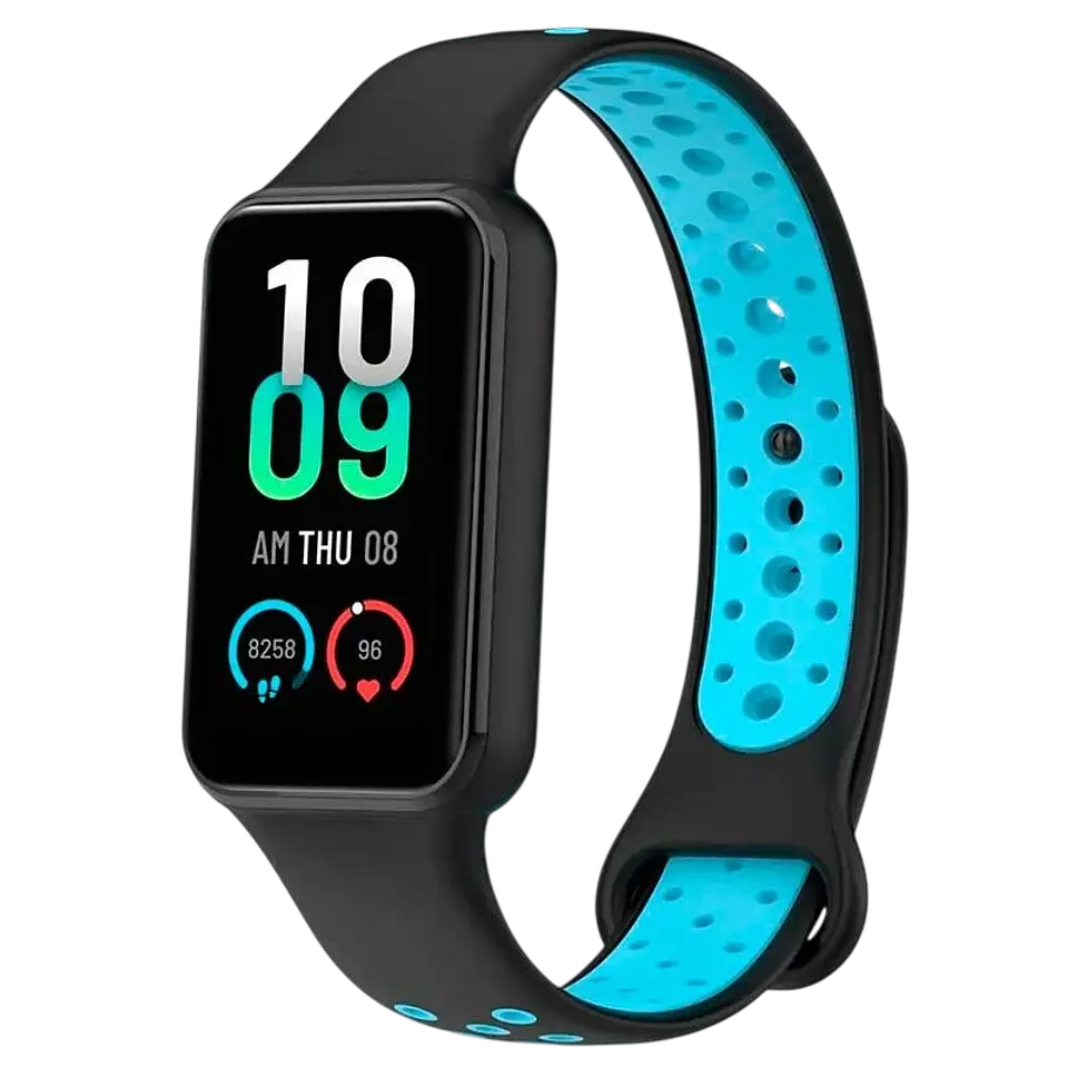 Correa Xiaomi Mi Smart Band 8 Active / Redmi Smart Band 2 Dual Color Negro+Azul 1