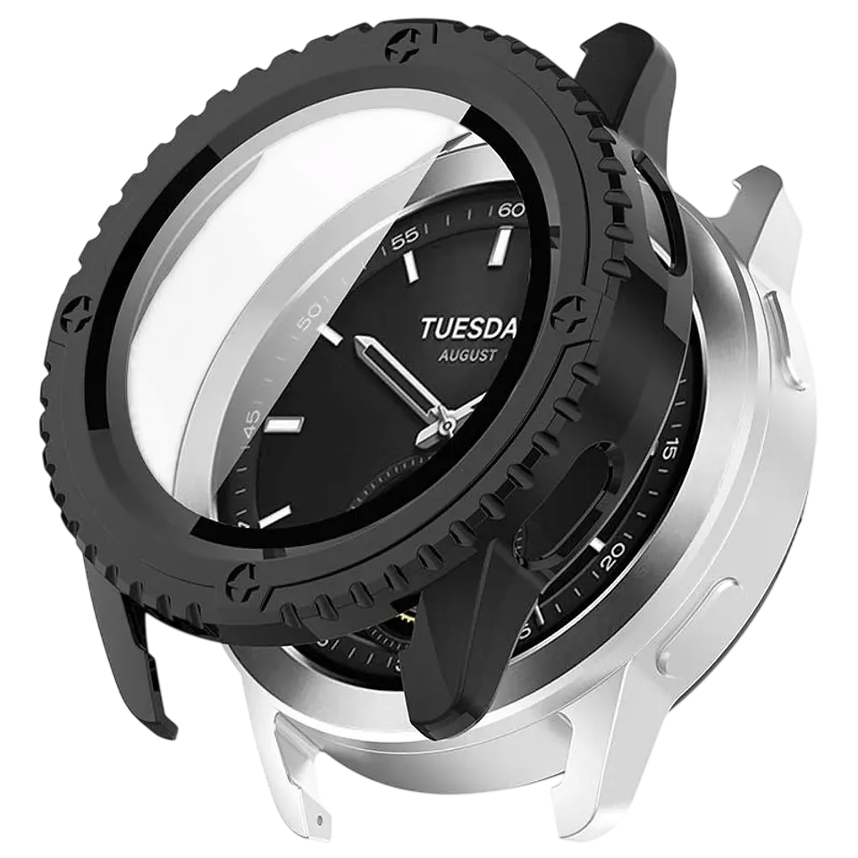 Funda PC + Cristal Templado Xiaomi Watch S3 Negro 1