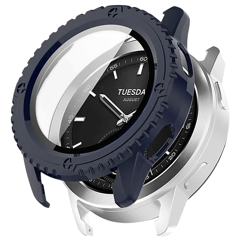Funda PC + Cristal Templado Xiaomi Watch S3 Azul Oscuro
