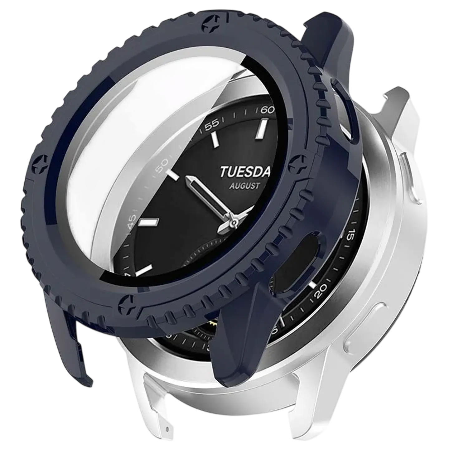 Funda PC + Cristal Templado Xiaomi Watch S3 Azul Oscuro 1