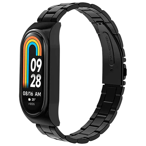 Correa Metal Eslabones Xiaomi Mi Smart Band 9 / Mi Smart Band 8 Negro