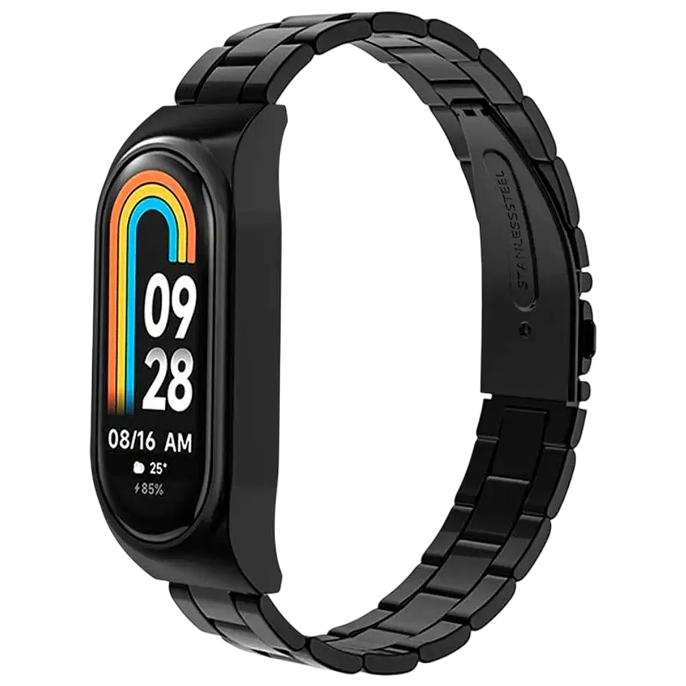 Correa Metal Eslabones Xiaomi Mi Smart Band 9 / Mi Smart Band 8 Negro 1