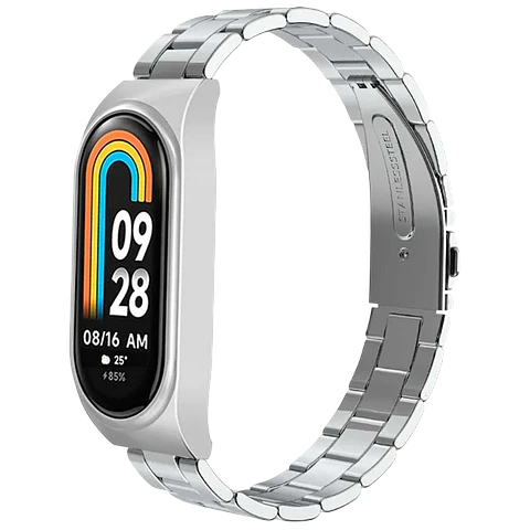 Correa Metal Eslabones Xiaomi Mi Smart Band 9 / Mi Smart Band 8 Plata