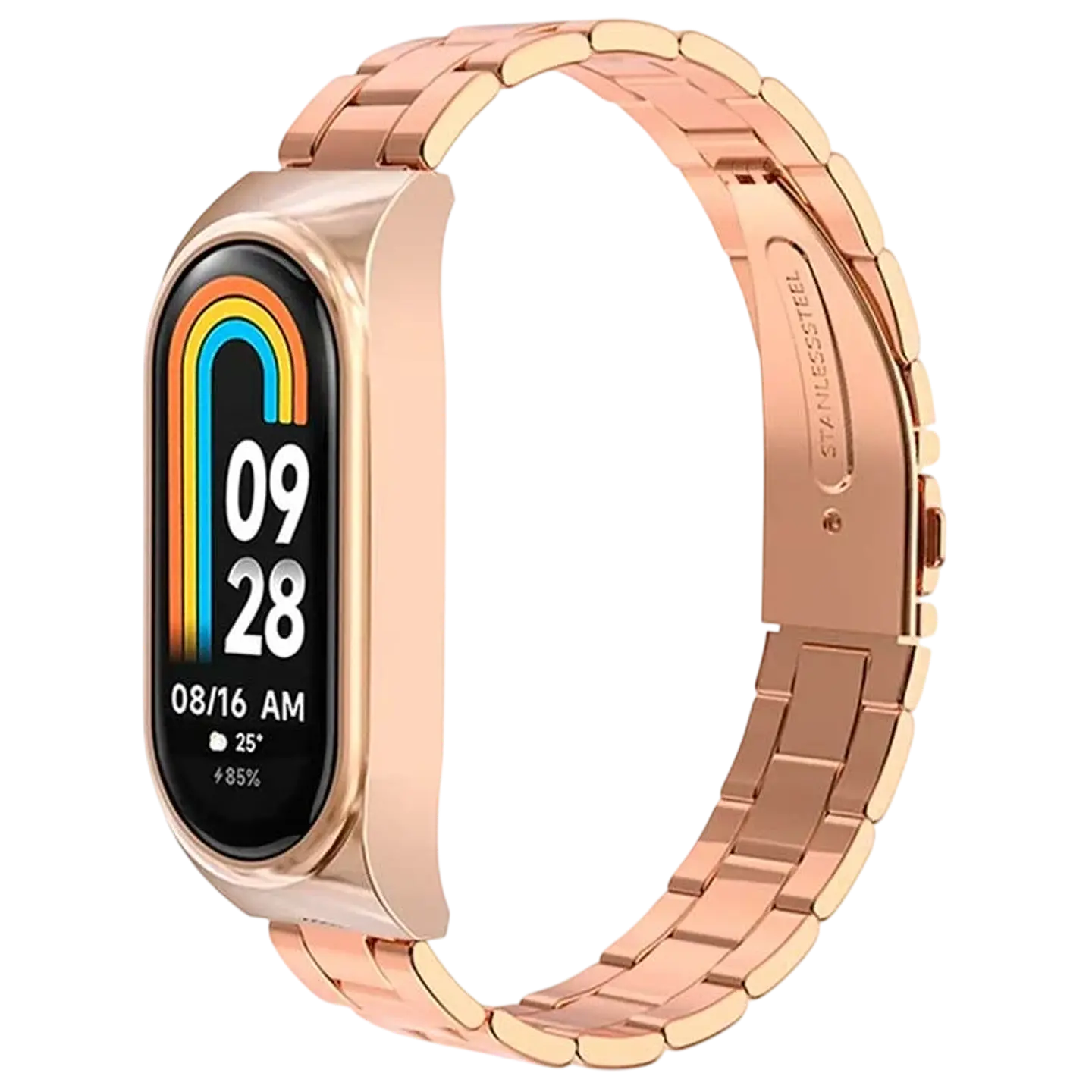 Correa Metal Eslabones Xiaomi Mi Smart Band 9 / Mi Smart Band 8 Dorado 1