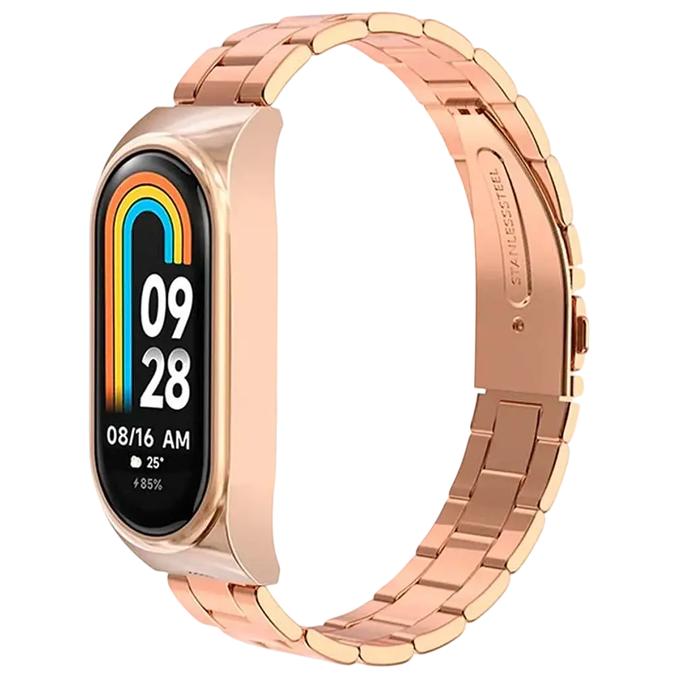 Correa Metal Eslabones Xiaomi Mi Smart Band 9 / Mi Smart Band 8 Dorado 1