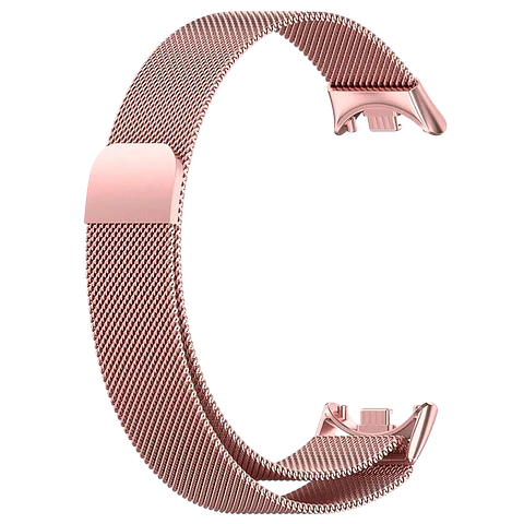 Correa Milanesa Magnética Xiaomi Mi Smart Band 9 / Mi Smart Band 8 Dorado Rosa