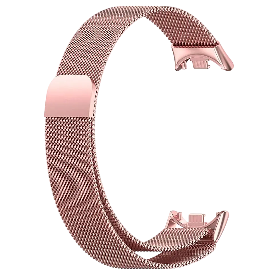 Correa Milanesa Magnética Xiaomi Mi Smart Band 9 / Mi Smart Band 8 Dorado Rosa 1