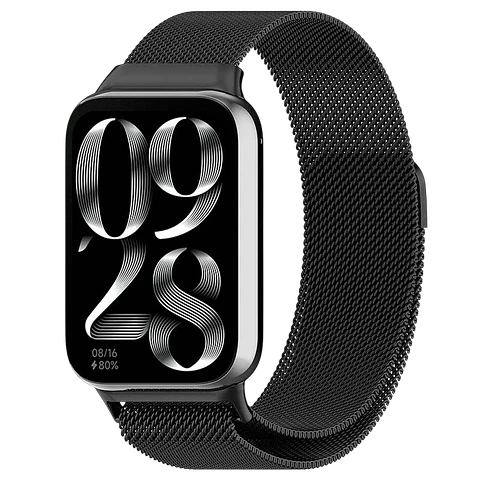 Correa Milanesa Magnética Xiaomi Mi Smart Band 9 Pro / Band 8 Pro / Redmi Watch 4 / Redmi Watch 5 / Redmi Watch 6 / Xiaomi Smart Band 10 Pro Negro