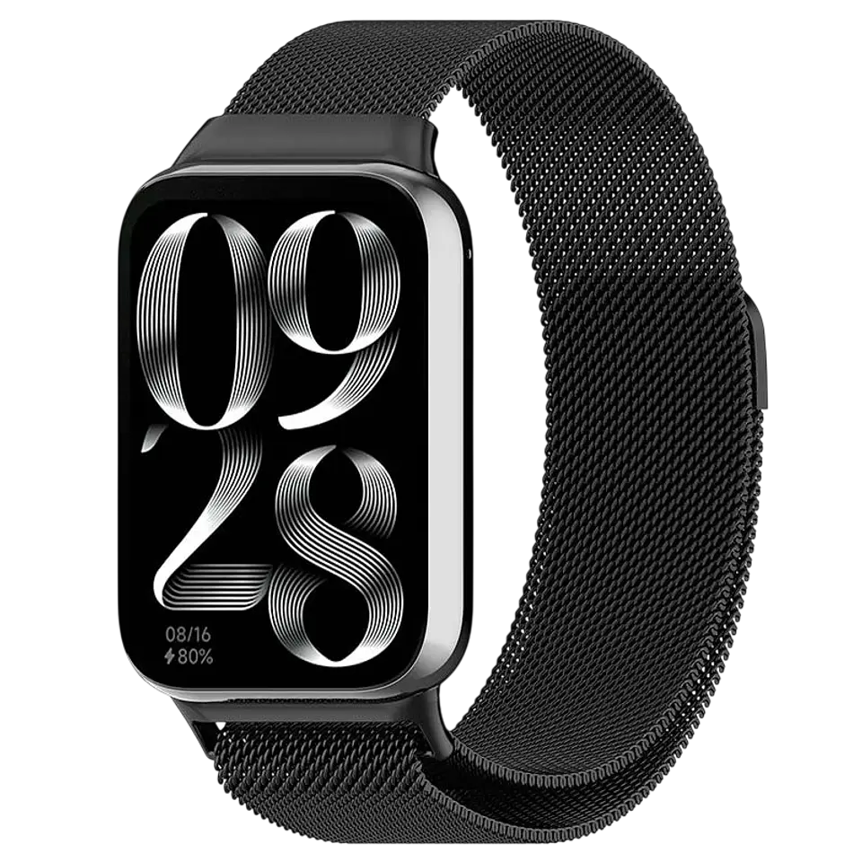Correa Milanesa Magnética Xiaomi Mi Smart Band 9 Pro / Band 8 Pro / Redmi Watch 4 / Redmi Watch 5 / Redmi Watch 6 / Xiaomi Smart Band 10 Pro Negro 1