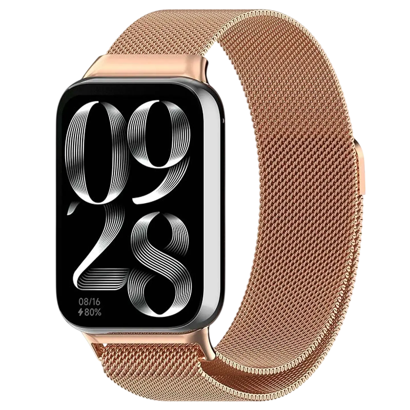 Correa Milanesa Magnética Xiaomi Mi Smart Band 9 Pro / Band 8 Pro / Redmi Watch 4 / Redmi Watch 5 / Redmi Watch 6 / Xiaomi Smart Band 10 Pro Dorado Rosa 1