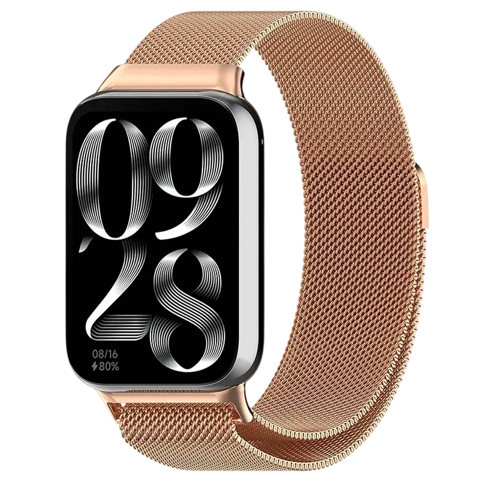 Correa Milanesa Magnética Xiaomi Mi Smart Band 9 Pro / Band 8 Pro / Redmi Watch 4 / Redmi Watch 5 / Redmi Watch 6 / Xiaomi Smart Band 10 Pro Dorado Rosa 1