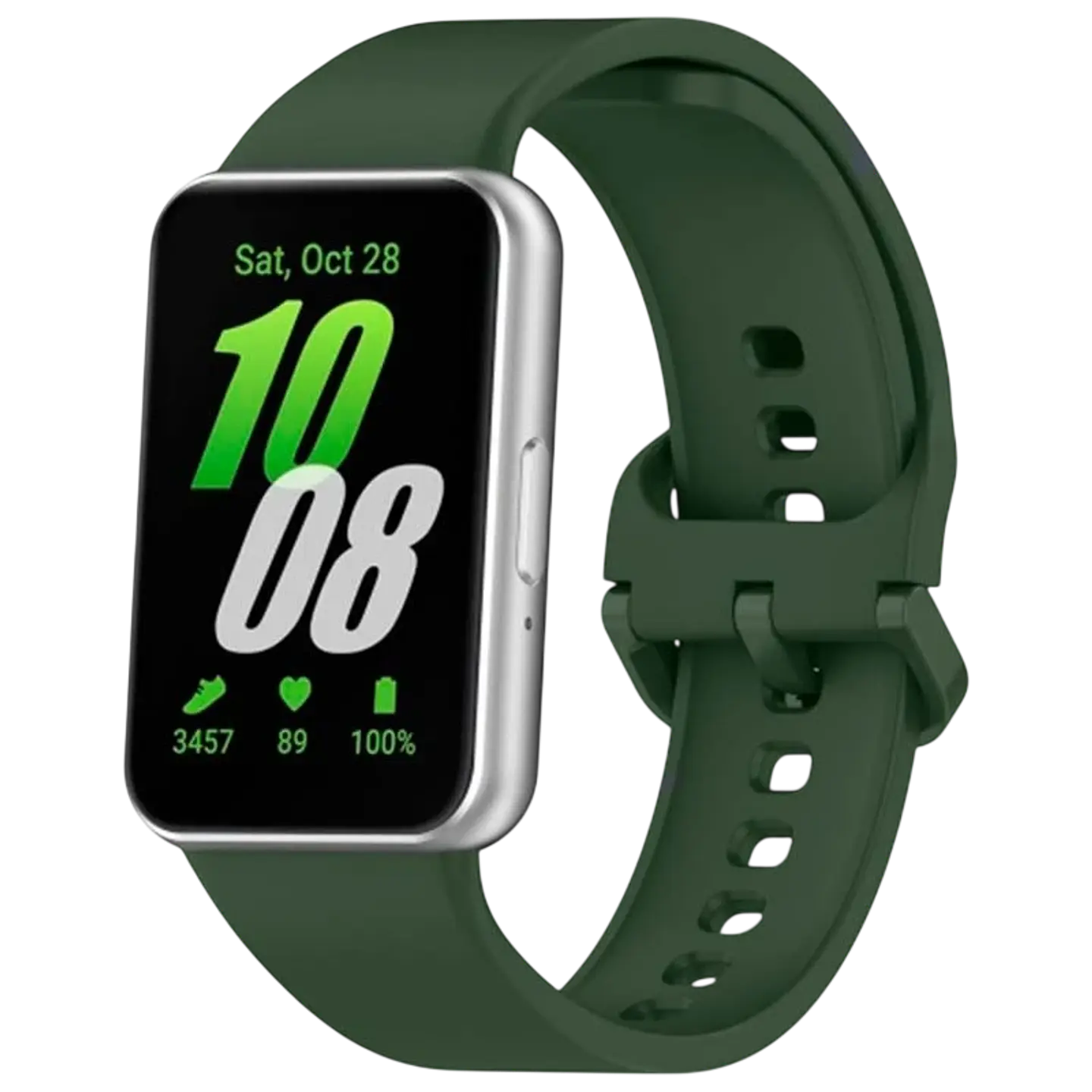 Correa de silicona Samsung Galaxy Fit 3 Verde Oscuro 1