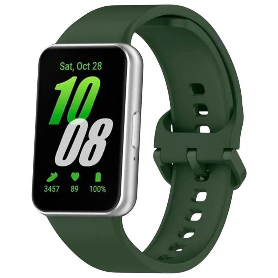 Correa de silicona Samsung Galaxy Fit 3 Verde Oscuro 1