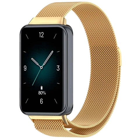 Correa Milanesa Magnética Huawei Band 8 / Huawei Band 9 / Honor Band 9 Dorado