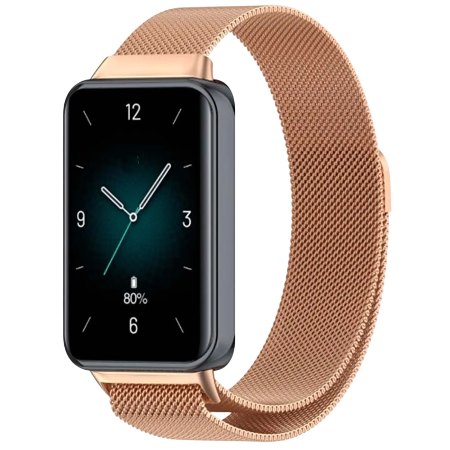 Correa Milanesa Magnética Huawei Band 8 / Huawei Band 9 / Honor Band 9 Dorado Rosa 1