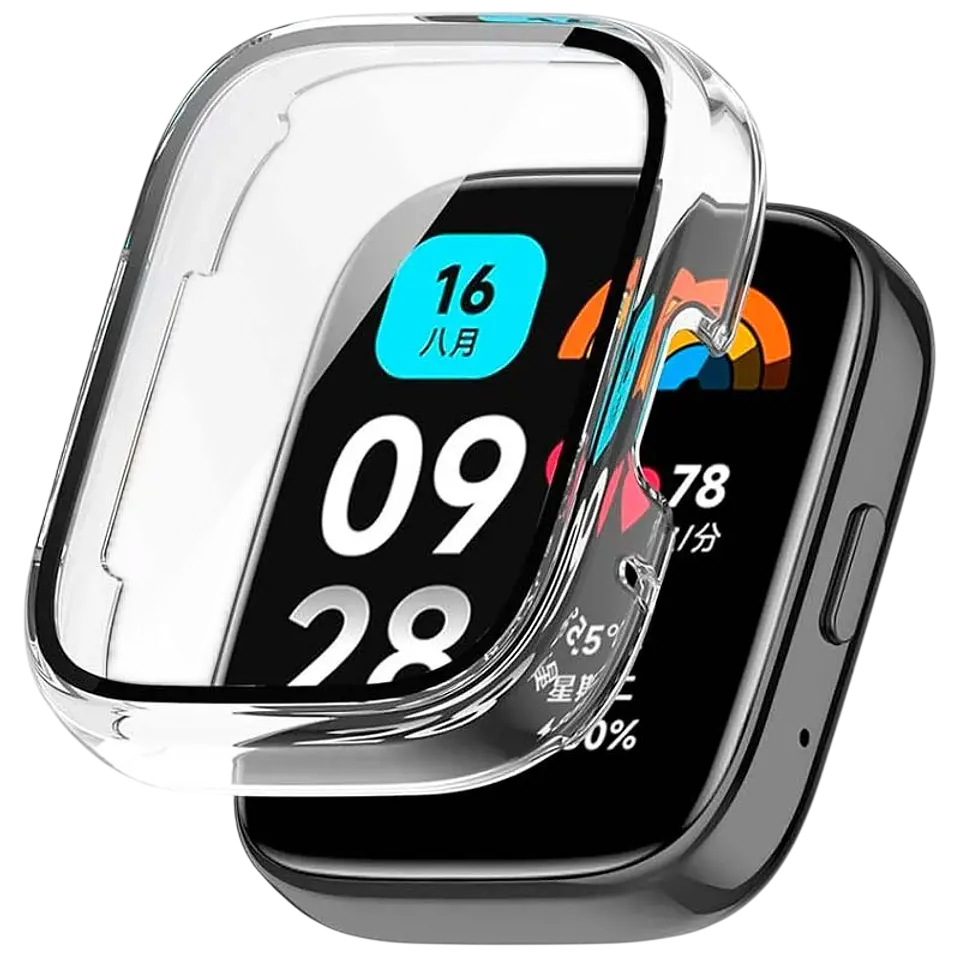 Funda PC + Cristal Templado Xiaomi Redmi Watch 3 Active Transparente 1