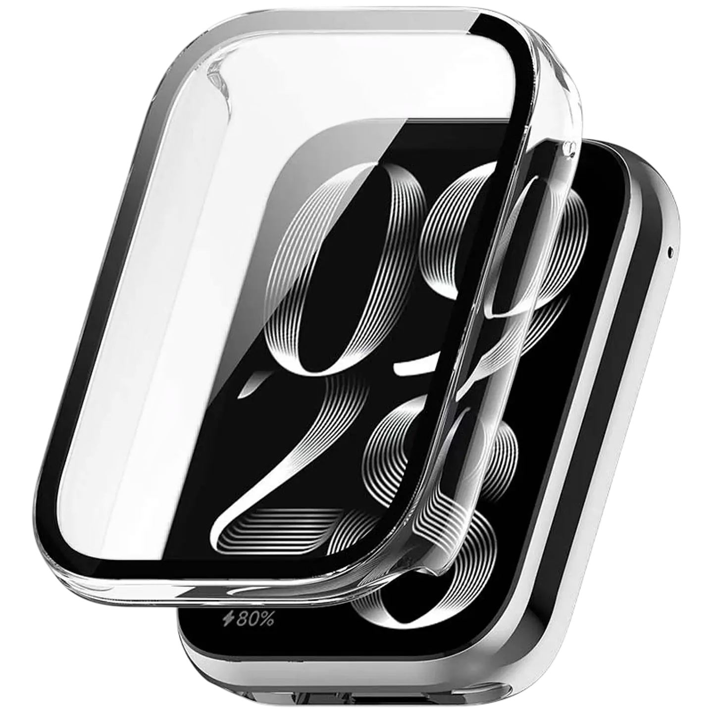 Funda PC + Cristal Templado Xiaomi Mi Smart Band 8 Pro Transparente 1