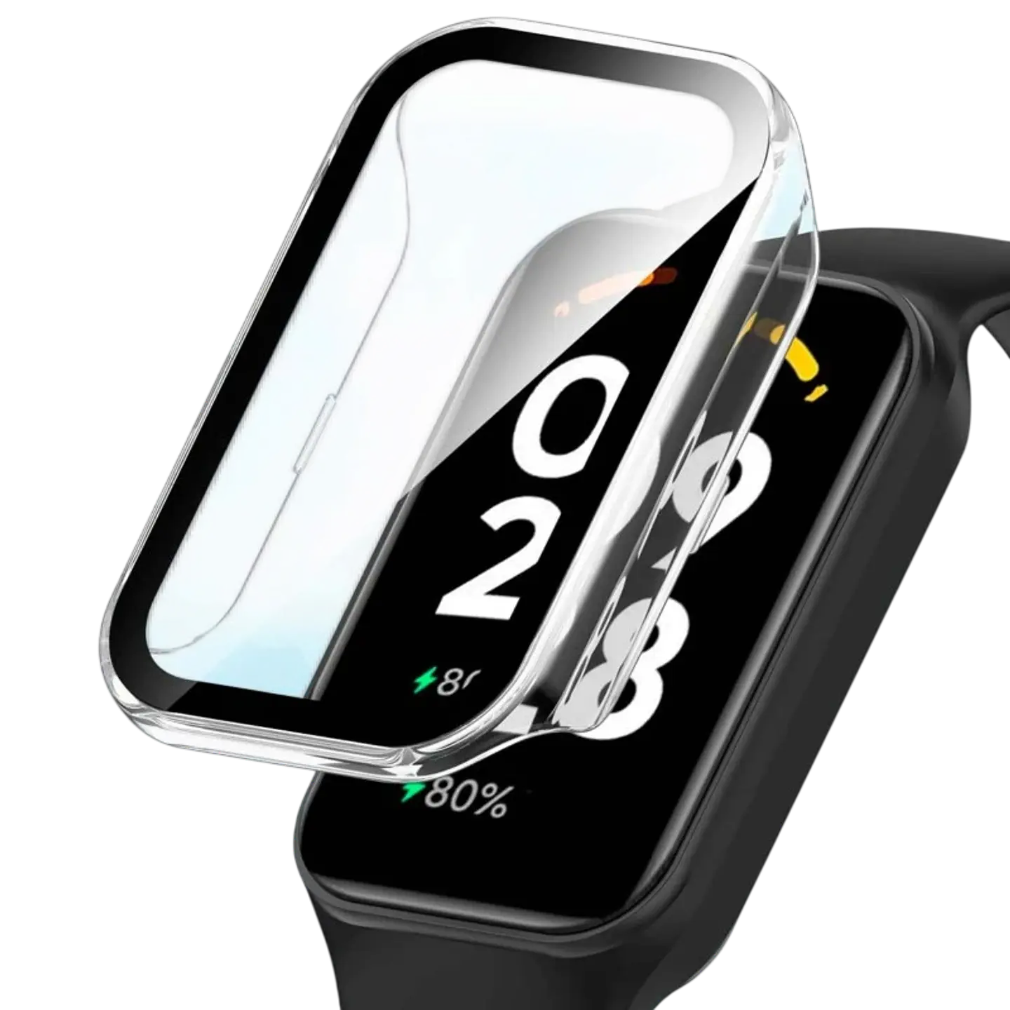 Funda PC + Cristal Templado Xiaomi Mi Smart Band 8 Active Transparente 1