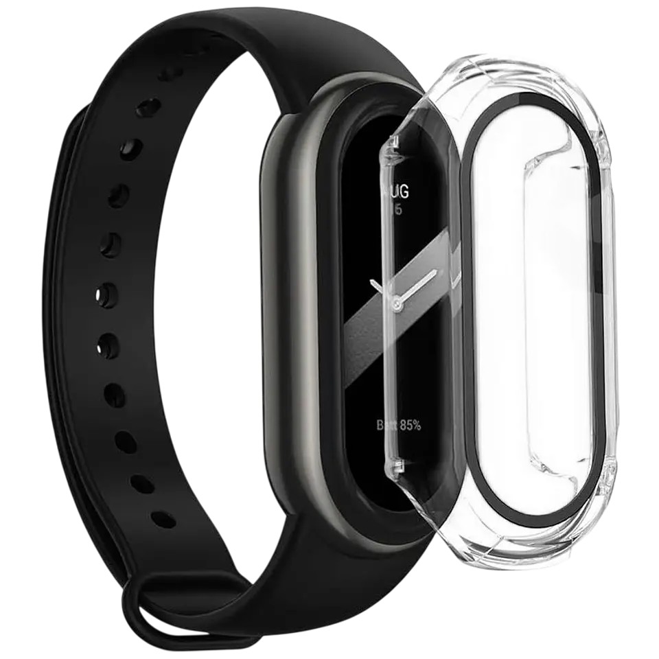 Funda PC + Cristal Templado Xiaomi Mi Smart Band 8 Transparente 1