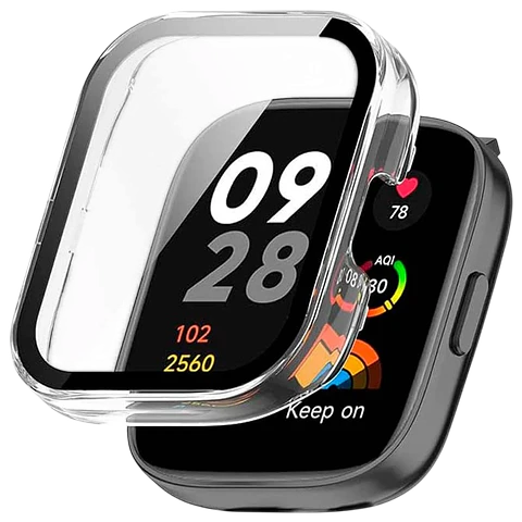 Funda PC + Cristal Templado Xiaomi Redmi Watch 3 Transparente