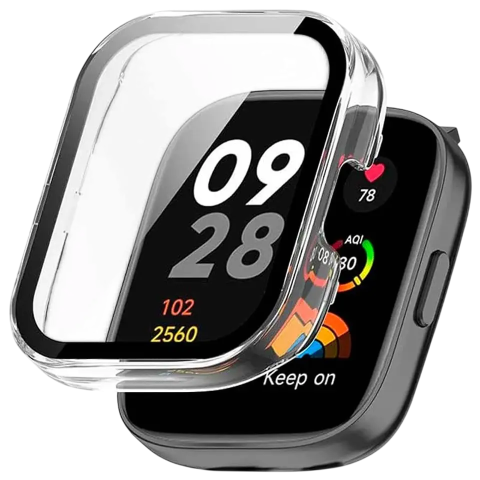 Funda PC + Cristal Templado Xiaomi Redmi Watch 3 Transparente 1