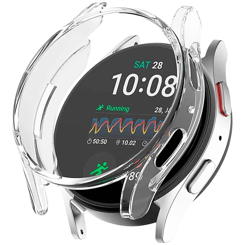 Funda PC + Cristal Templado Samsung Galaxy Watch7 40mm Transparente
