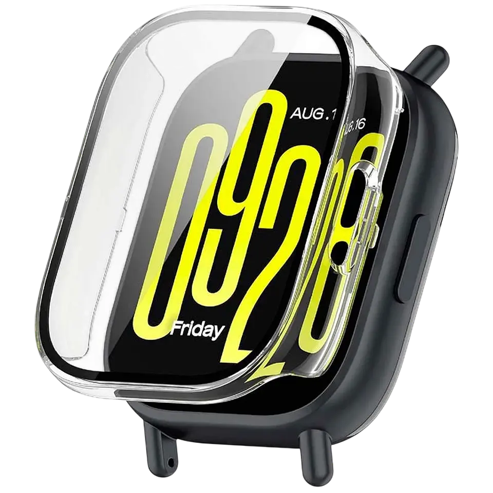 Funda PC + Cristal Templado Xiaomi Redmi Watch 5 Active Transparente 1