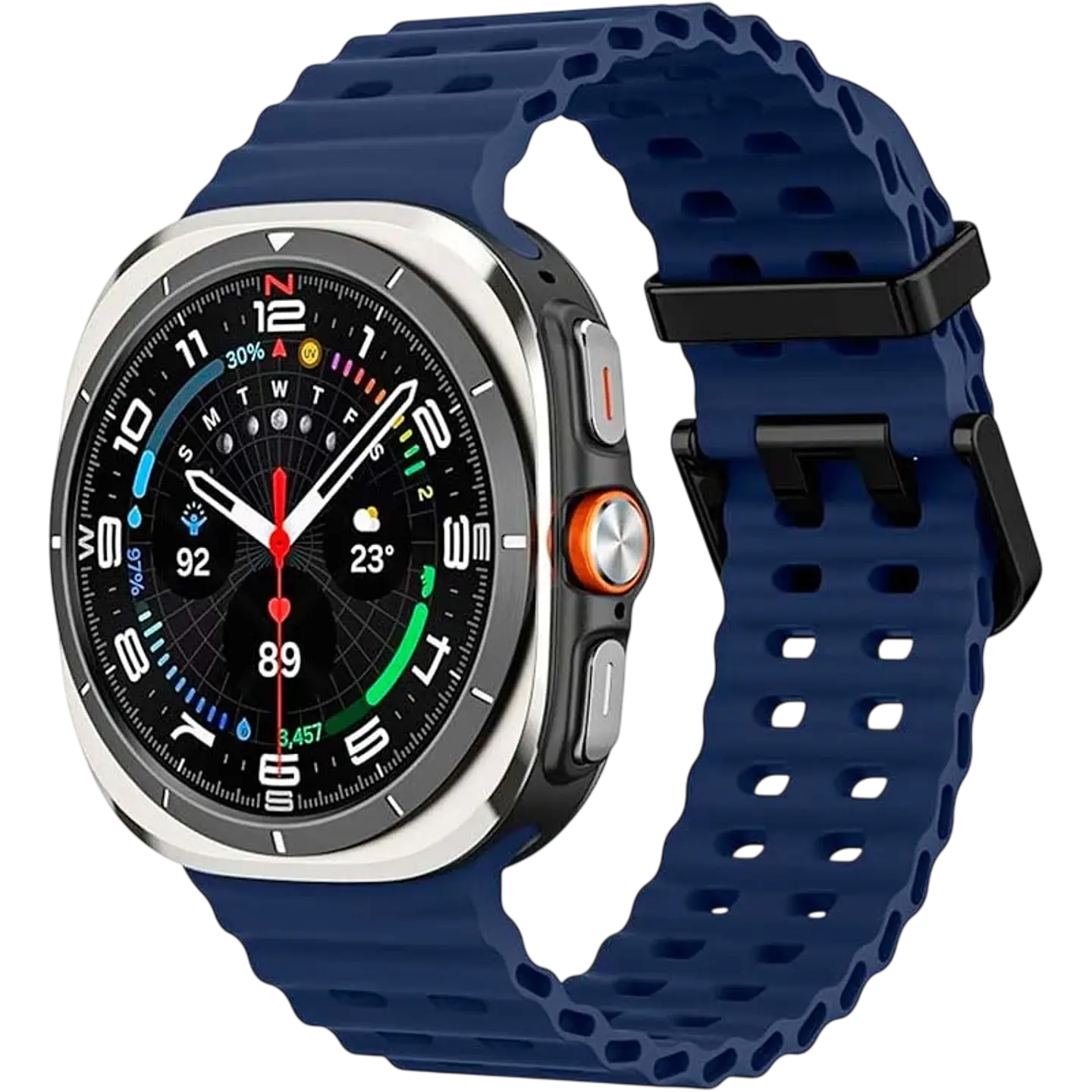 Correa de silicona Samsung Galaxy Watch Ultra Azul Oscuro 1