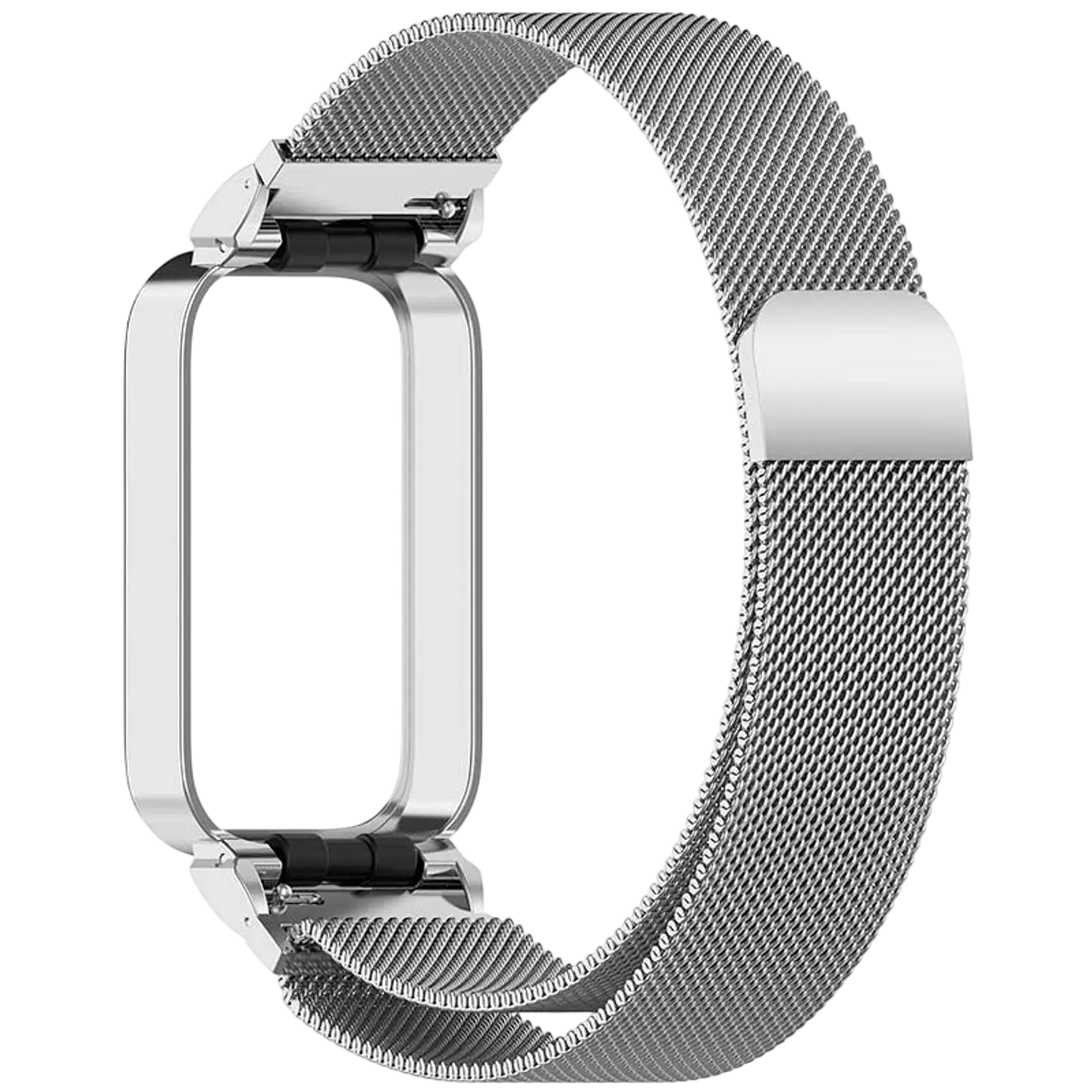 Correa Milanesa Magnética Xiaomi Mi Smart Band 9 Active / Redmi Smart Band 3 Plata 1
