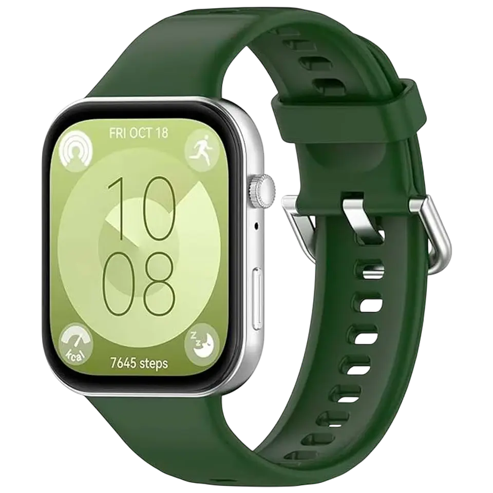 Correa de silicona Huawei Watch Fit 5 / 5 Pro Verde Oscuro 1