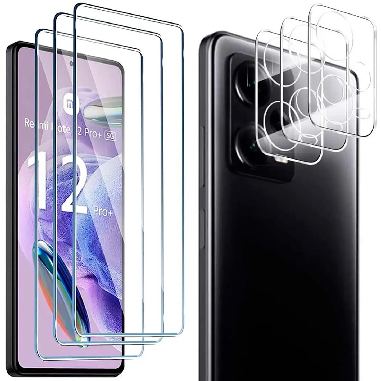 Pack de Accesorios Xiaomi Redmi Note 12 Pro+ con 3 Protectores de pantalla + 3 Protectores de cámara 1