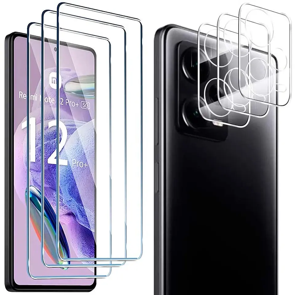 Pack de Accesorios Xiaomi Redmi Note 12 Pro+ con 3 Protectores de pantalla + 3 Protectores de cámara 1