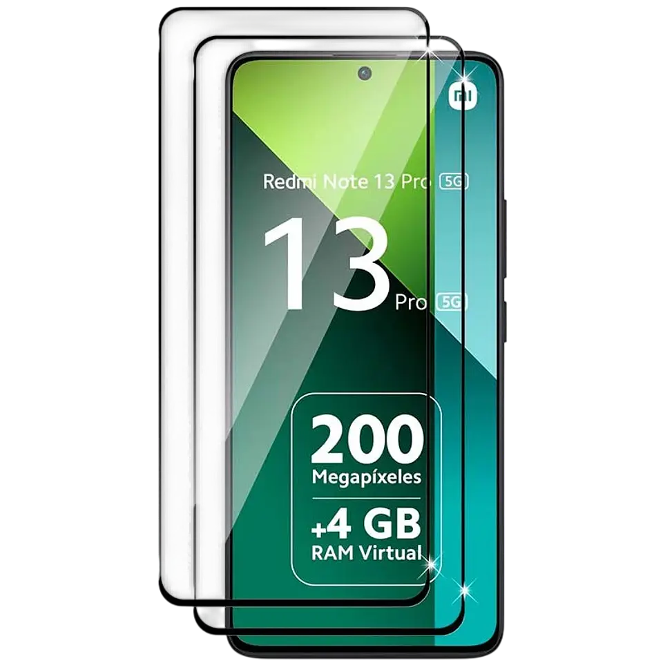 Pack x2 Protector de cristal templado Xiaomi Redmi Note 13 Pro 5G / Poco X6 5G Full Screen 3D 1