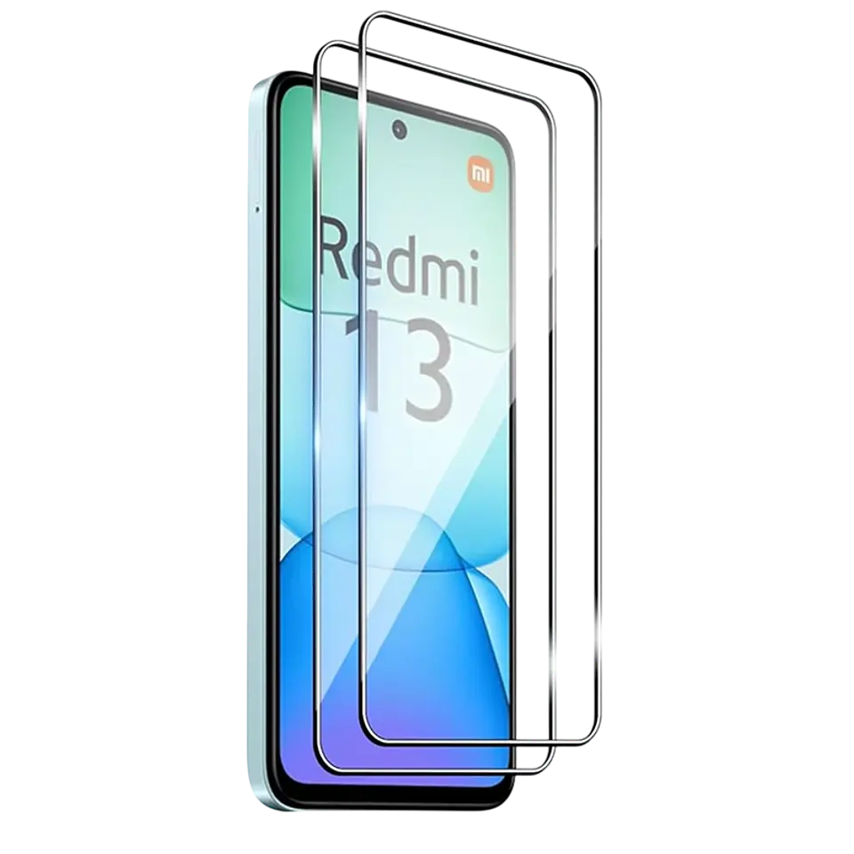 Pack x2 Protector de cristal templado Xiaomi Redmi 13 Full Screen 3D 1