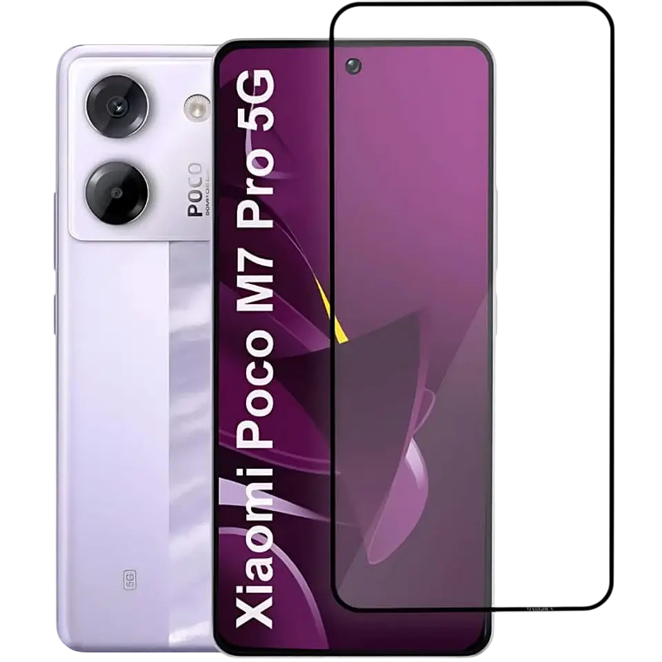 Protector de cristal templado Xiaomi Poco M7 Pro Full Screen 3D 1