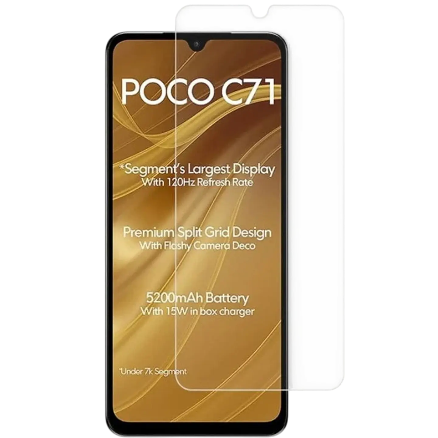Protector de cristal templado Xiaomi Poco C71 Full Screen 3D 1