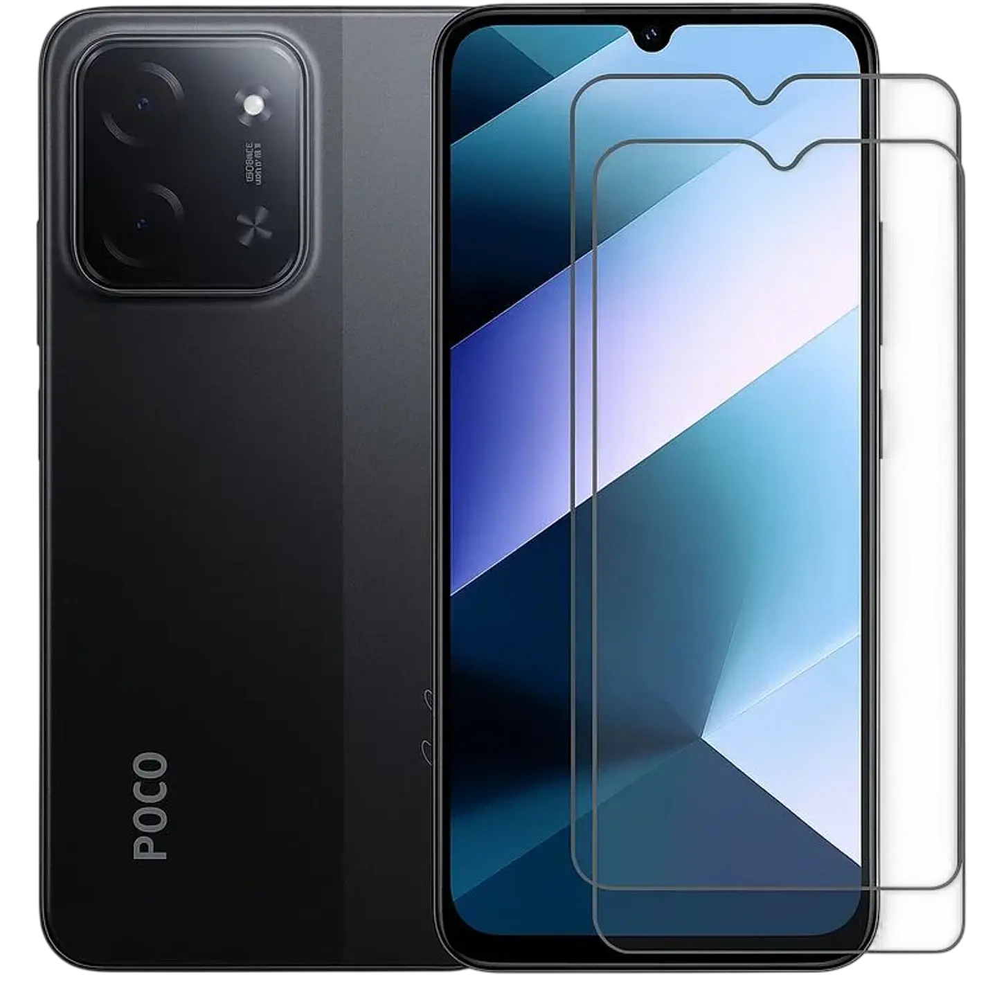 Pack x2 Protector de cristal templado Xiaomi Poco C85 Full Screen 3D 1
