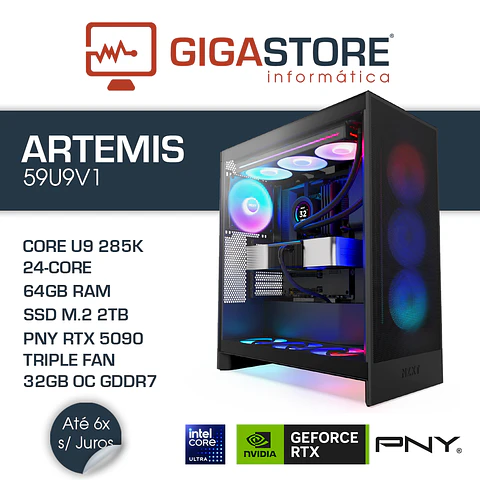 Desktop Gaming ARTEMIS-59U9V1 Ultra 9 285K 64GB RAM 2TB SSD W11