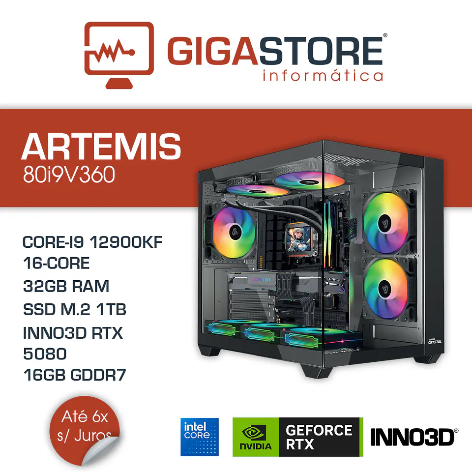 Desktop Gaming ARTEMIS-80i9V360 I9 12900KF 32GB RAM 1TB SSD W11 1