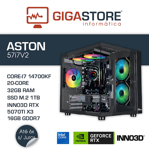Desktop Gaming ASTON-57i7V2 I7 14700KF 32GB RAM 1TB SSD W11