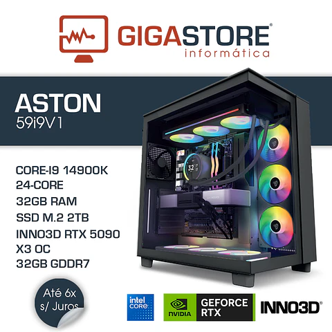 Desktop Gaming ASTON-59i9V1 I9 14900K 32GB RAM 2TB SSD W11