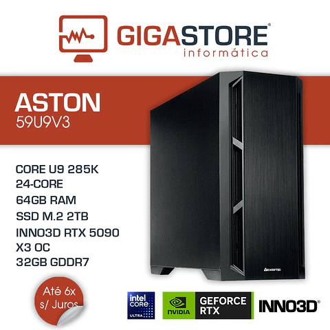 Desktop Gaming ASTON-59U9V3 Ultra 9 285K 64GB RAM 2TB SSD W11