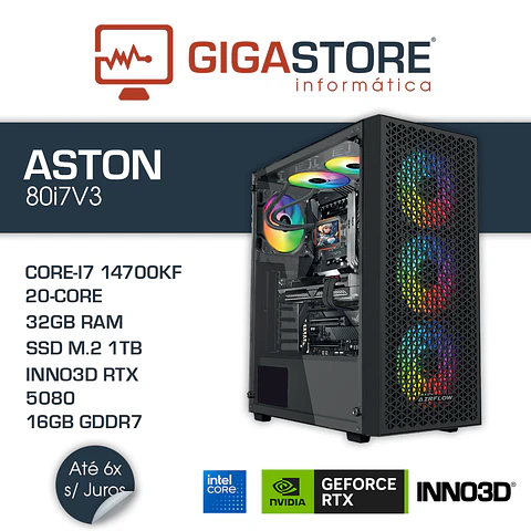 Desktop Gaming ASTON-80i7V3 I7 14700KF 32GB RAM 1TB SSD W11