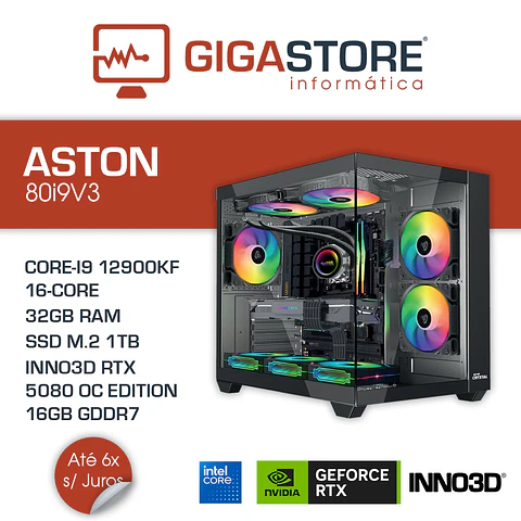Desktop Gaming ASTON-80i9V3 I9 12900KF 32GB RAM 1TB SSD W11